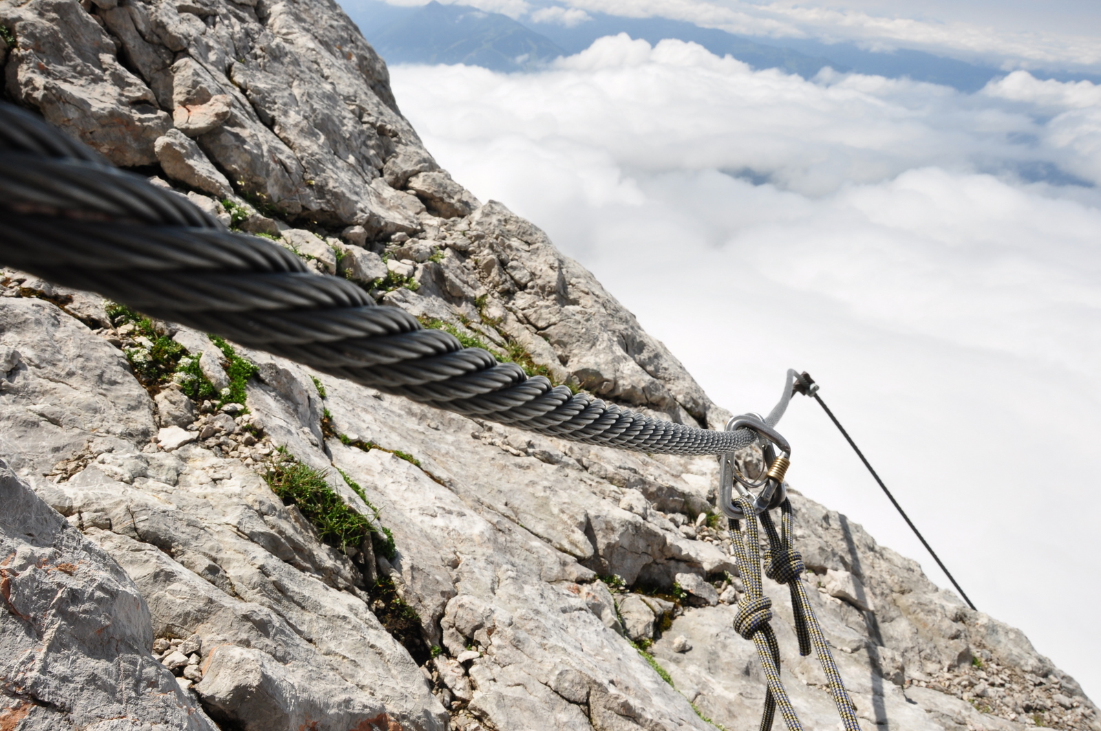 Seiltechnik am Klettersteig